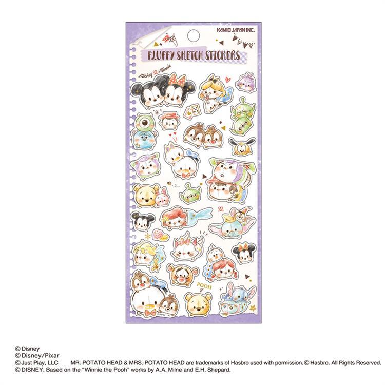 フラッフィースケッチステッカーズ ディズニー ツムツム ツムツム