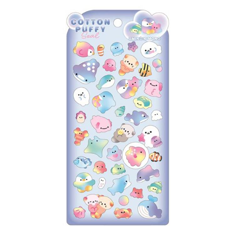 コットンパフィーシール うみのいきもの うみのいきもの