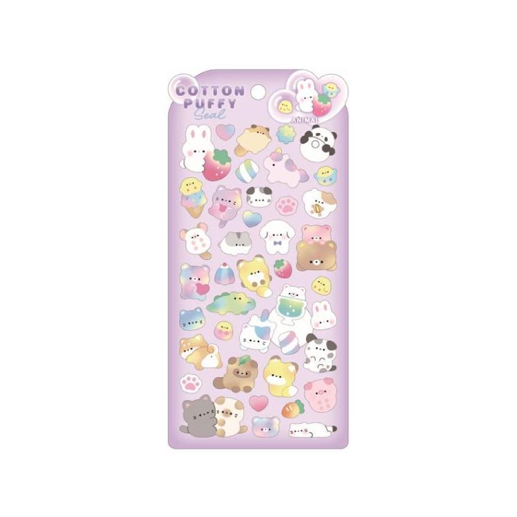 コットンパフィーシール アニマル アニマル