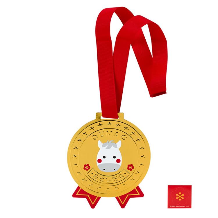 年賀ぽち袋 ダイカット メダル ウマ 1枚入り