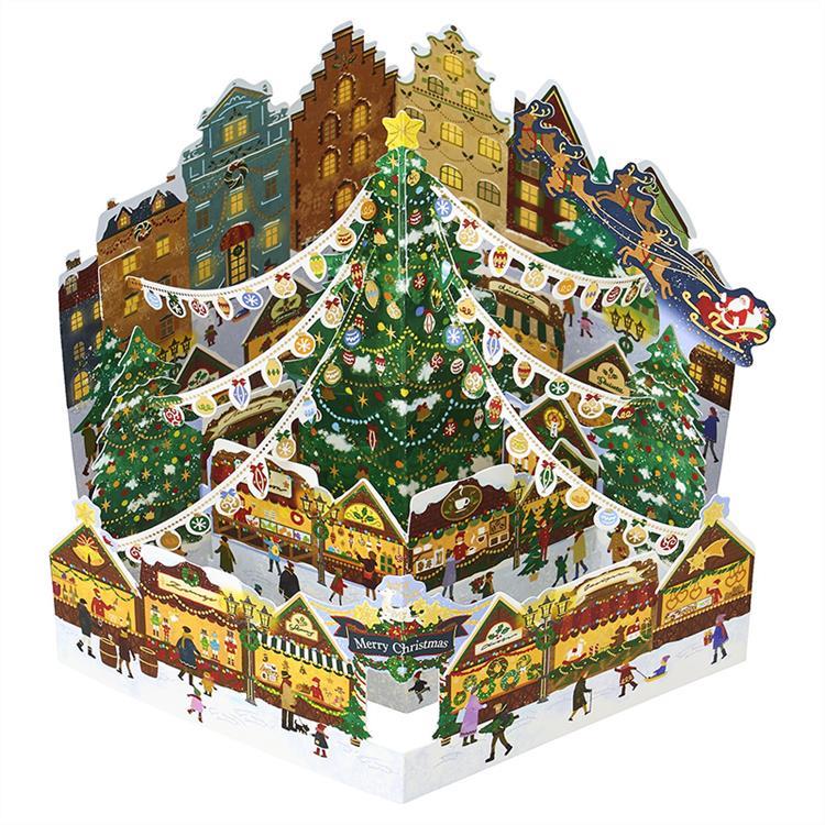 クリスマスカード 立体 クリスマスマーケット