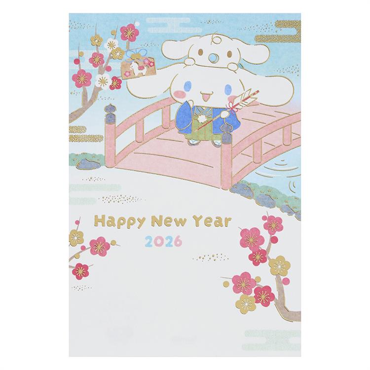 私製年賀はがき サンリオキャラクターズ シナモロール 初詣 3枚入り シナモロール