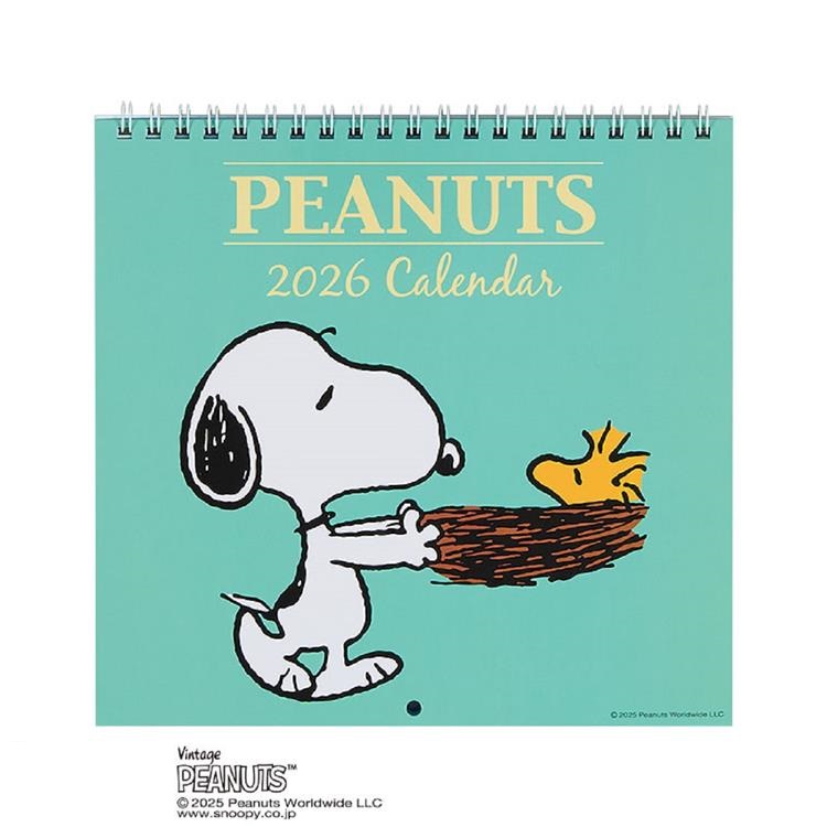 2026年1月始まりカレンダー 壁掛け M PEANUTS スヌーピー
