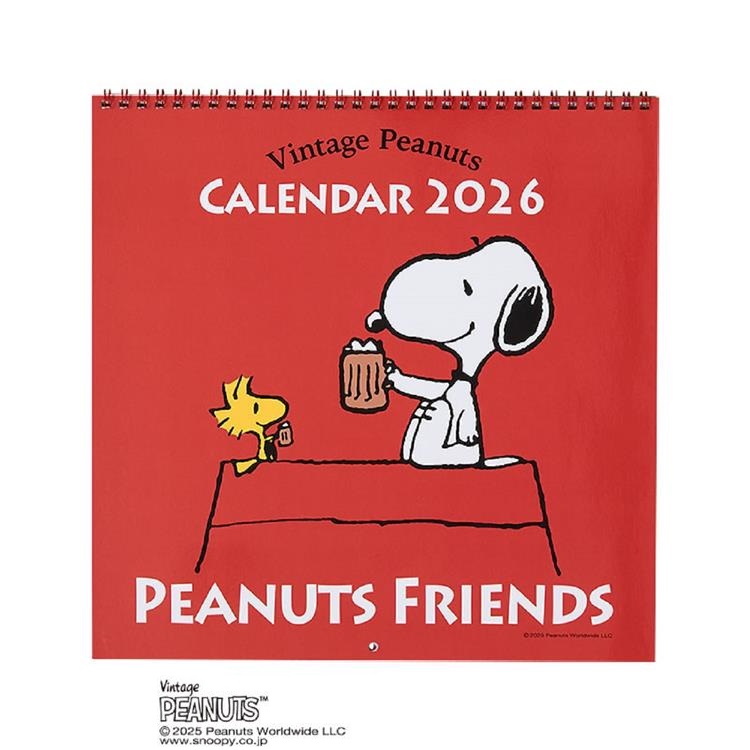 2026年1月始まりカレンダー 壁掛け L PEANUTS スヌーピー