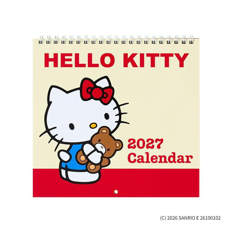 2027年1月始まり 壁掛け ウォールカレンダー サンリオキャラクタース