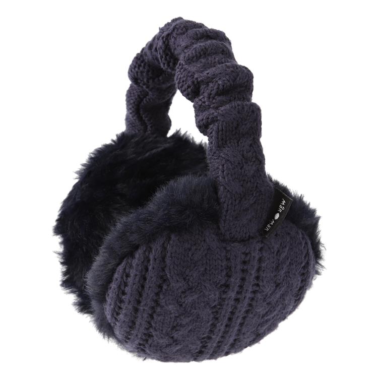 4WAY イヤーマフラー ニット編み ダークネイビー【ロフト限定】 ダークネイビー