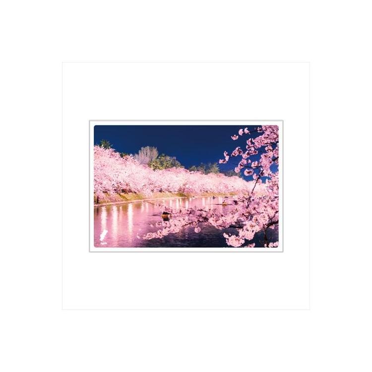 日本の絶景ポストカード　弘前公園の夜桜