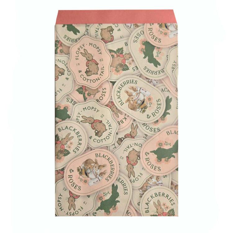 平袋 ピーターラビット ブラックベリー&ローズベージュ ベージュ