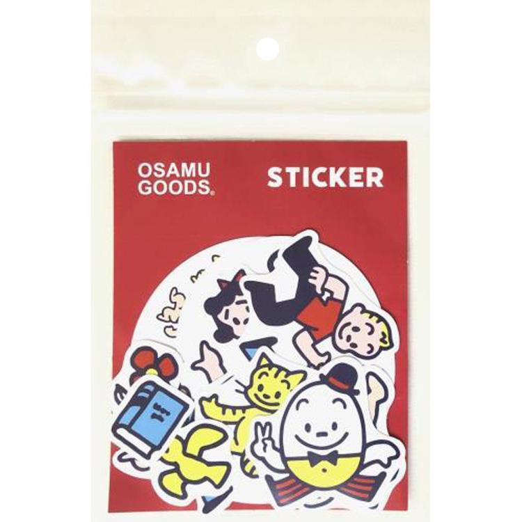 フレークステッカーS オサムグッズ レッド