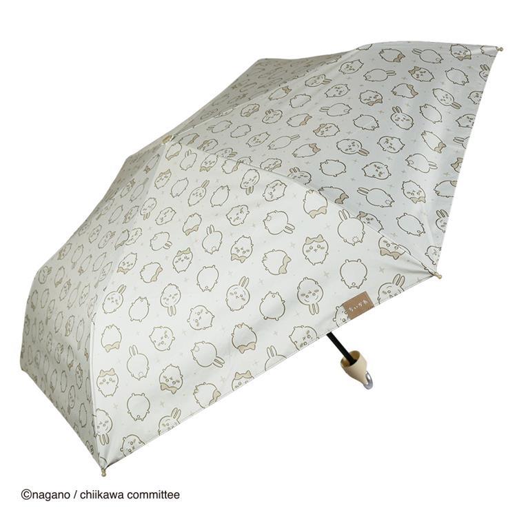 折りたたみ傘 晴雨兼用 ちいかわカラビナ 50cm ちいハチうさ ちいハチうさ