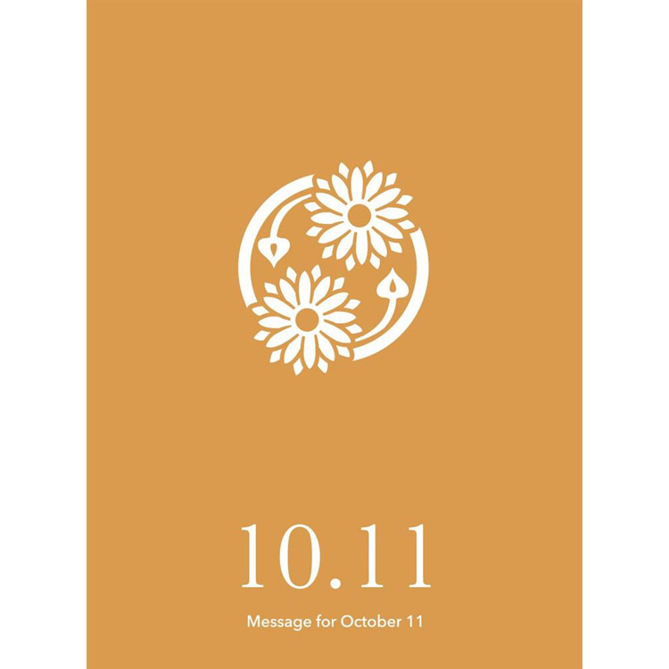 花結びメッセージカード　１０月１１日 11日