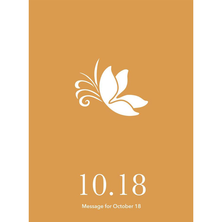 花結びメッセージカード　１０月１８日 18日