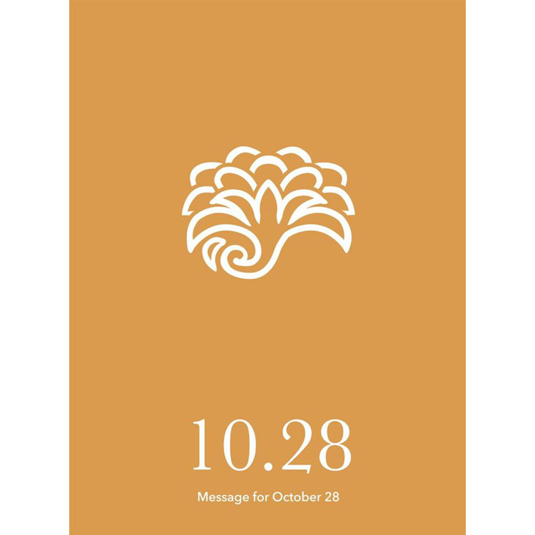 花結びメッセージカード　１０月２８日 28日