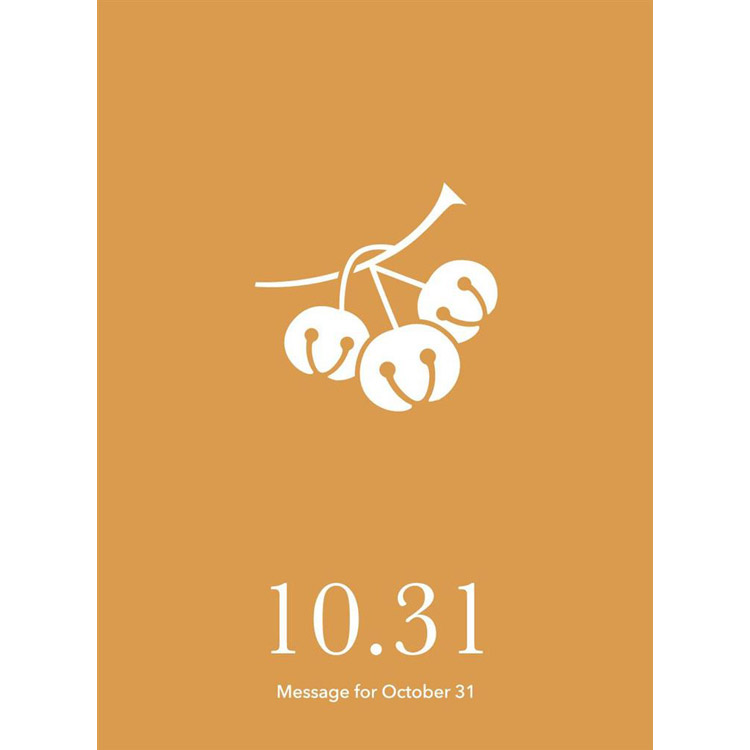 花結びメッセージカード　１０月３１日 31日