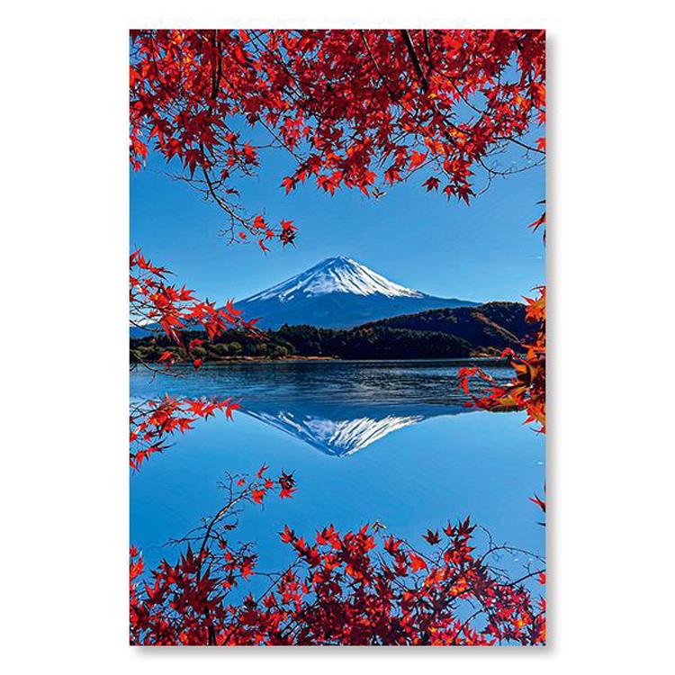 秋柄 ポストカード 紅葉富士山