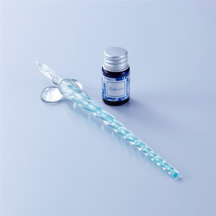 ガラスペン インク&ペンレストセット グリーン