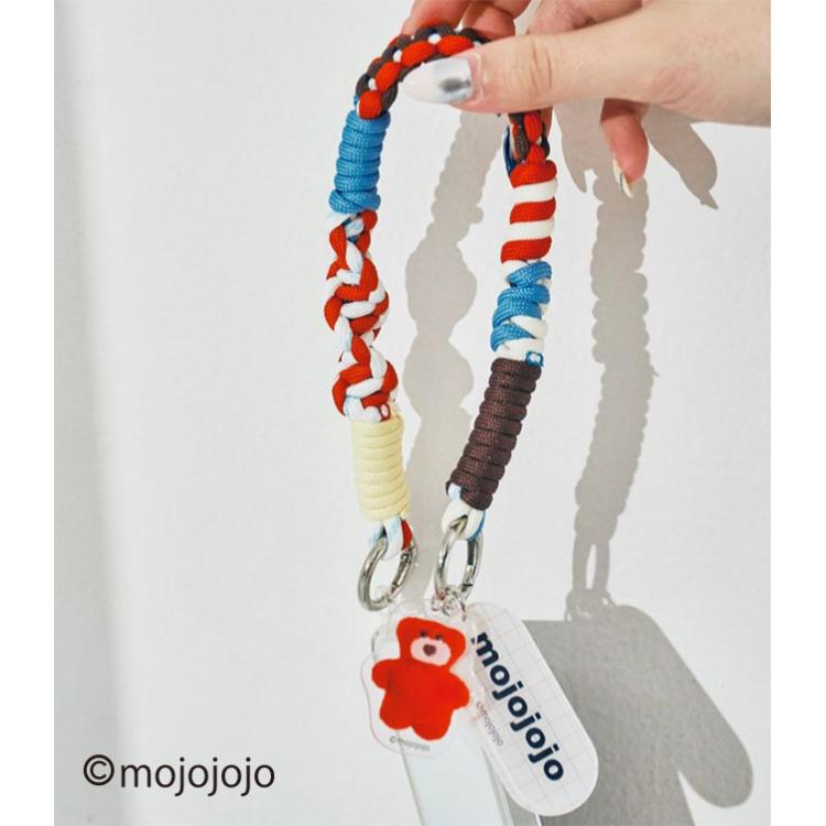 macaroni edge × mojojojo ショートストラップ クマ クマ