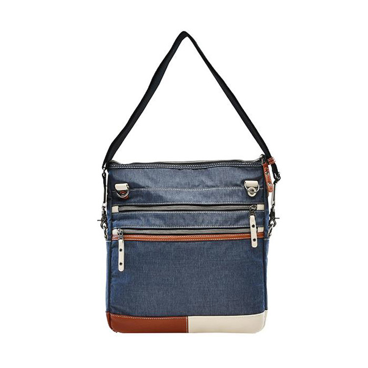 シャンブレー風ポリエステル口折れショルダーバッグ ネイビー ムスタッシュ ファッション バラエティ雑貨 ロフト公式通販サイト Loft