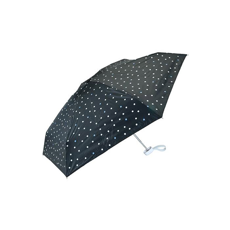 コンパクト晴雨兼用傘 ドット刺繍 ブラック ロフトオリジナル 