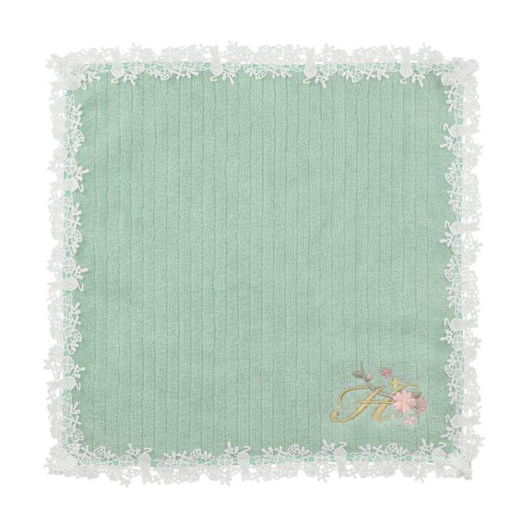 イニシャルタオルハンカチ H ミント【ロフト限定】 H(ミント)