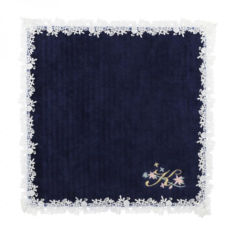 イニシャルタオルハンカチ K ネイビー【ロフト限定】 K(ネイビー)