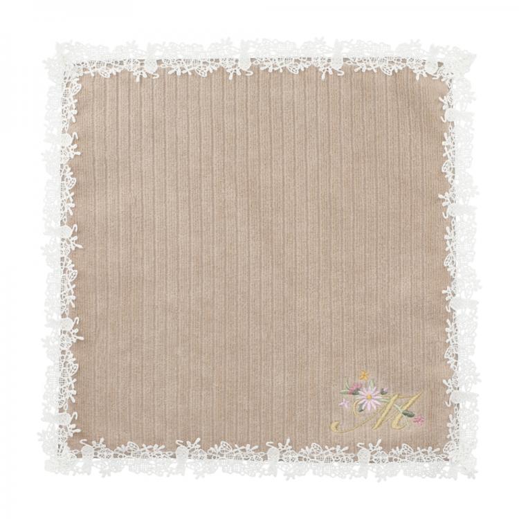 イニシャルタオルハンカチ M グレー【ロフト限定】 M(グレー)