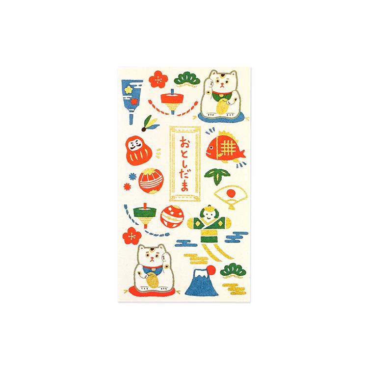 年賀ぽち袋 ふわり和紙 お正月 3枚入り お正月