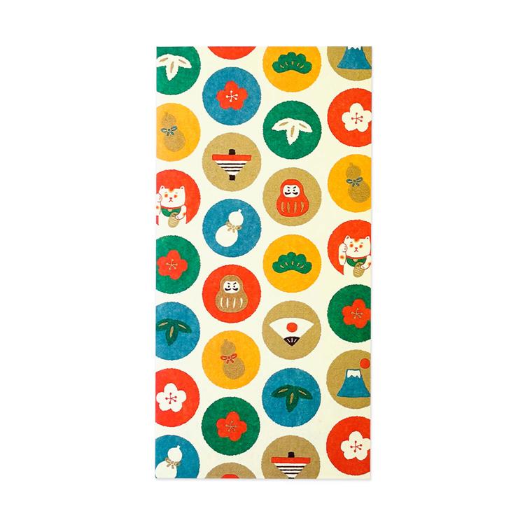 年賀のし袋 ふわり和紙 万福 3枚入り 万福