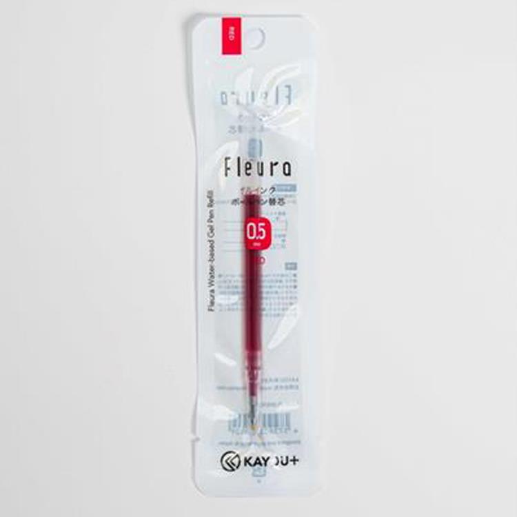Flera ボールペン替芯 0.5mm ゲルインク レッド レッド