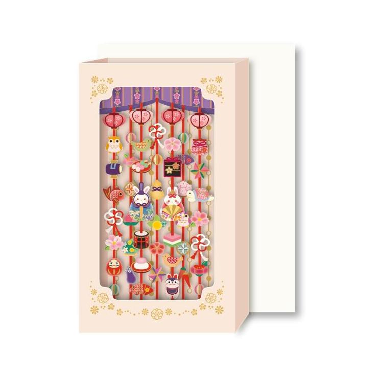 ひな祭りポップアップカード ひな飾り