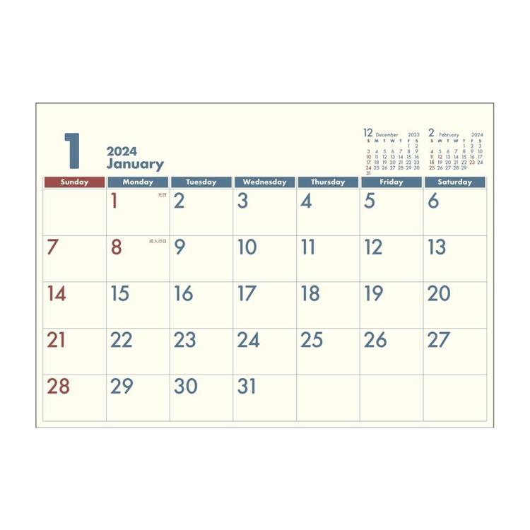 ２０２４年１月始まり　卓上　Ｂ６　デスクトップカレンダー　Ｃ【ロフト限定】 Ｃ