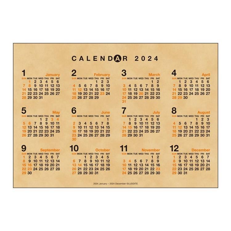 一蘭 カレンダー 2024年 - 事務用品