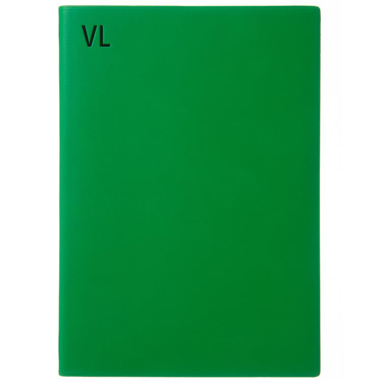 2025年12月始まり手帳 週間バーチカルレフト A5 タイポ グリーン グリーン