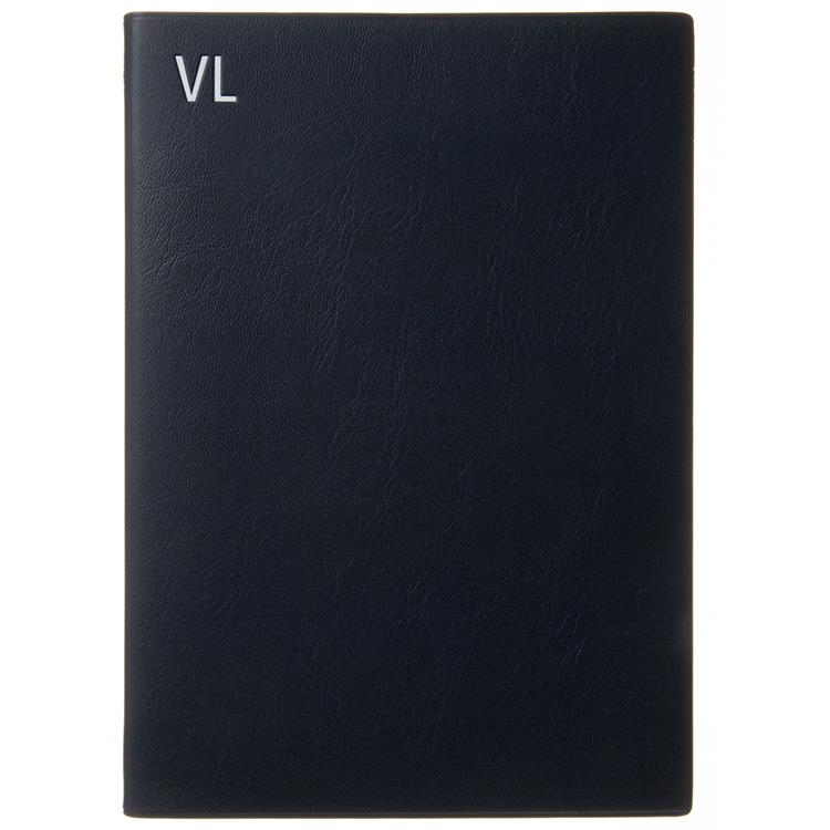 2025年12月始まり手帳 週間バーチカルレフト A5 タイポ ネイビー ネイビー