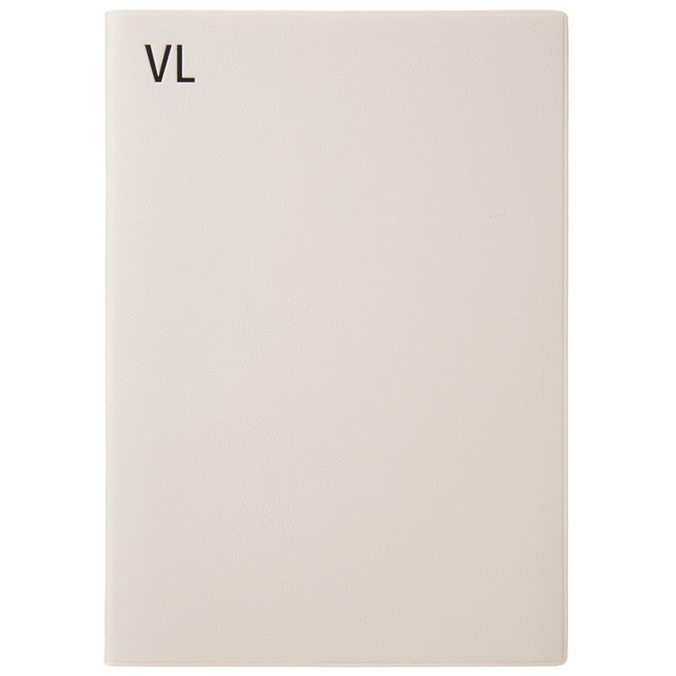 2025年12月始まり手帳 週間バーチカルレフト A5 タイポ ホワイト ホワイト