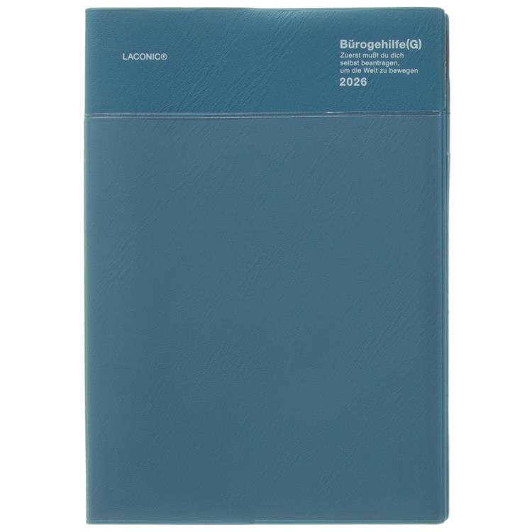 2025年12月始まり手帳 週間バーチカルレフト A5 ポケット ブルー ブルー