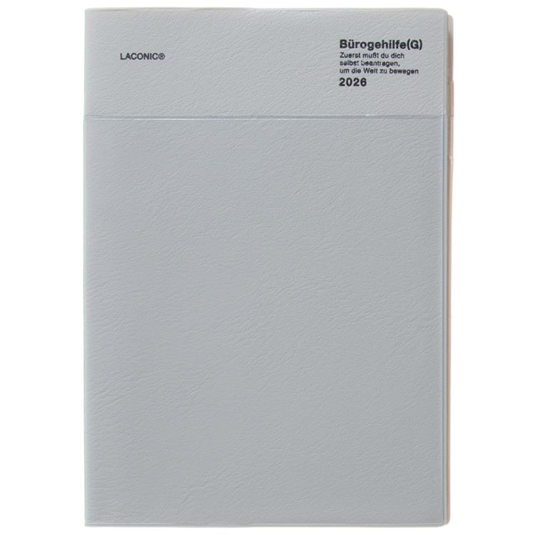 2025年12月始まり手帳 週間バーチカルレフト A5 ポケット ライトグレー ライトグレー