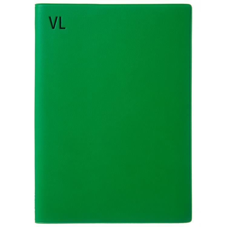 2025年12月始まり手帳 週間バーチカルレフト B6 タイポ グリーン グリーン