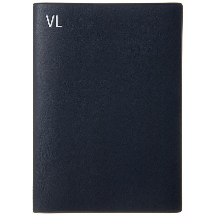 2025年12月始まり手帳 週間バーチカルレフト B6 タイポ ネイビー ネイビー