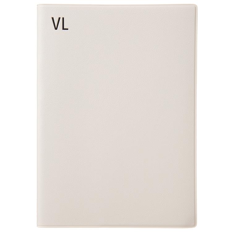 2025年12月始まり手帳 週間バーチカルレフト B6 タイポ ホワイト ホワイト