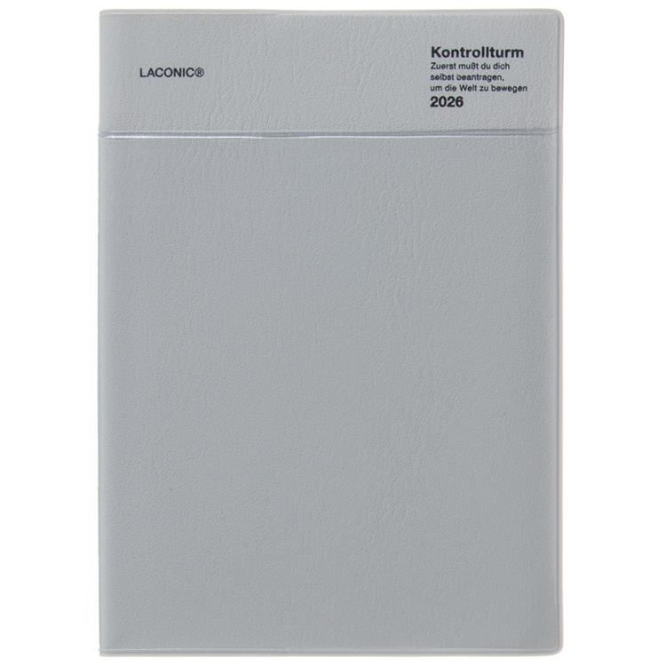 2025年12月始まり手帳 週間バーチカルレフト B6 ポケット ライトグレー ライトグレー