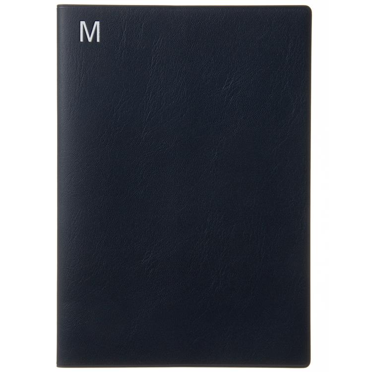 2025年12月始まり手帳 月間 A5 タイポ ネイビー ネイビー