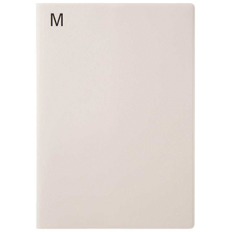 2025年12月始まり手帳 月間 A5 タイポ ホワイト ホワイト