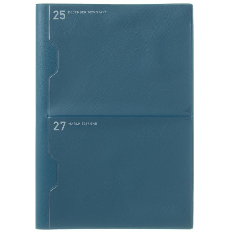 2025年12月始まり手帳 月間 A5 ポケット ブルー ブルー