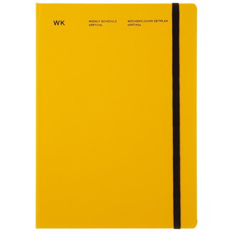 2025年12月始まり手帳 週間バーチカル A5 ハードカバー イエロー イエロー