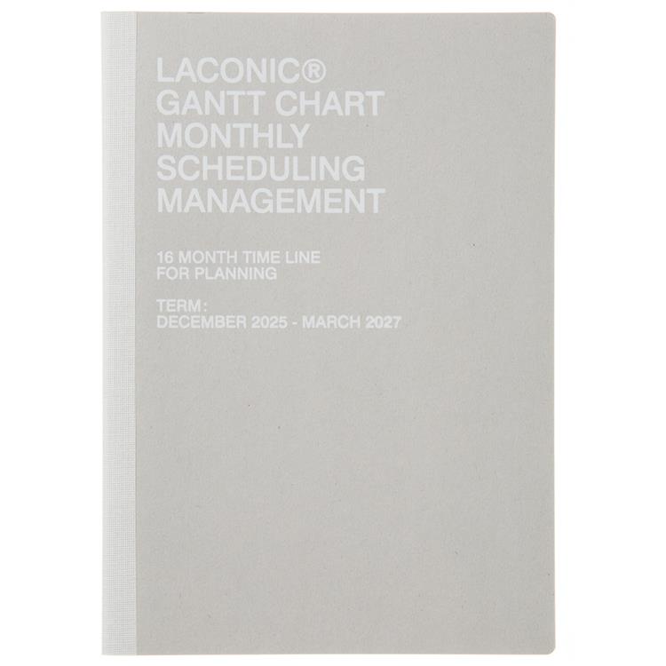 2025年12月始まり手帳 月間 A5 ガントチャート タイポ