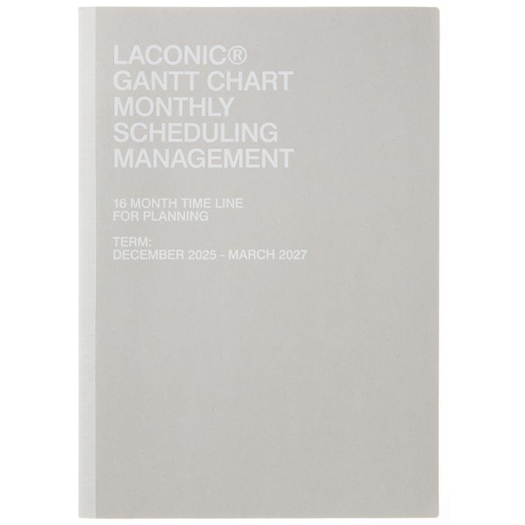 2025年12月始まり手帳 月間 A4 ガントチャート タイポ
