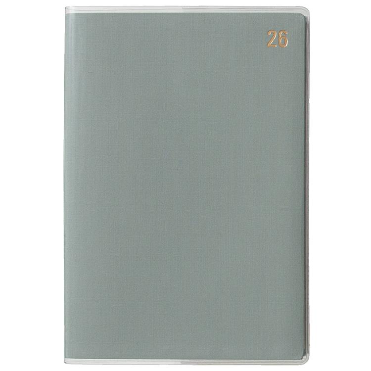 2025年12月始まり手帳 月間 A5 PM コットン グリーングレー グリーングレー