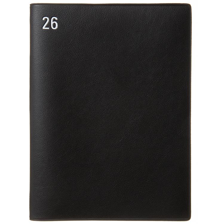 2025年12月始まり手帳 週間レフト B6変型 タスクログ 年号 ブラック ブラック