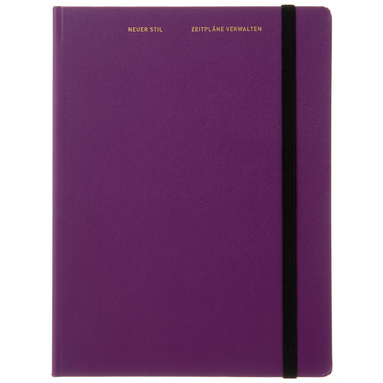 2025年12月始まり手帳 週間レフト B6変型 タスクログ ハードカバー パープル パープル